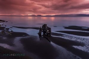 Hvitserkur - Iceland - Man And Drone